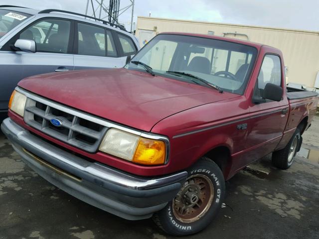 1FTCR10A2RPB22347 - 1994 FORD RANGER BURGUNDY photo 2