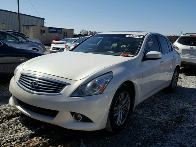 JN1CV6AP0AM402644 - 2010 INFINITI G37 BASE WHITE photo 2