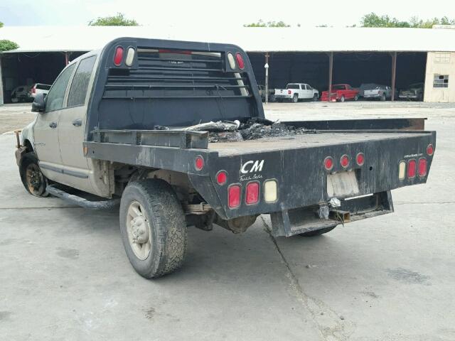 3D7KU28C14G212937 - 2004 DODGE RAM 2500 S BEIGE photo 3