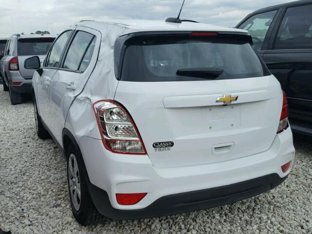 KL7CJKSB7HB064909 - 2017 CHEVROLET TRAX LS WHITE photo 3