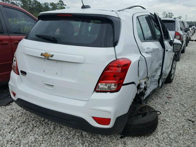 KL7CJKSB7HB064909 - 2017 CHEVROLET TRAX LS WHITE photo 4