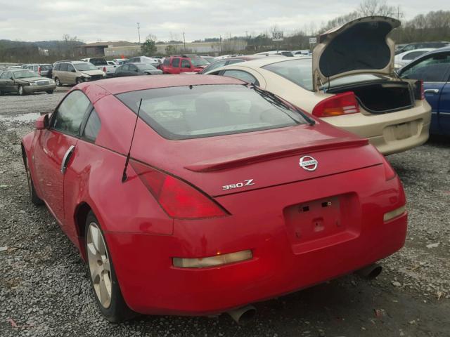 JN1AZ34D23T110045 - 2003 NISSAN 350Z COUPE RED photo 3