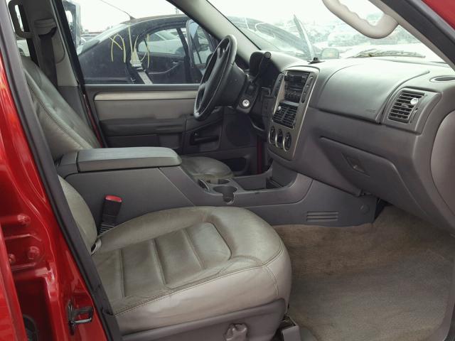 1FMZU63K84ZA58396 - 2004 FORD EXPLORER X RED photo 5