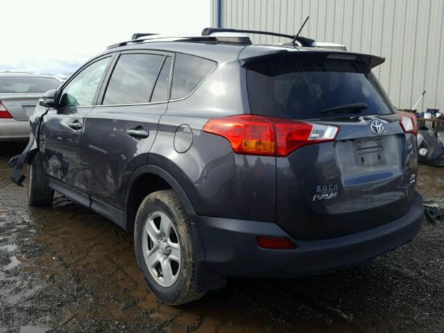 2T39FREV0DW114239 - 2013 TOYOTA RAV4 XLE GRAY photo 3