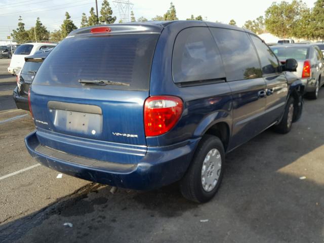 1C8GJ25B93B175789 - 2003 CHRYSLER VOYAGER BLUE photo 4