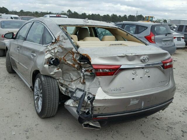 4T1BK1EB1HU249491 - 2017 TOYOTA AVALON XLE GOLD photo 3