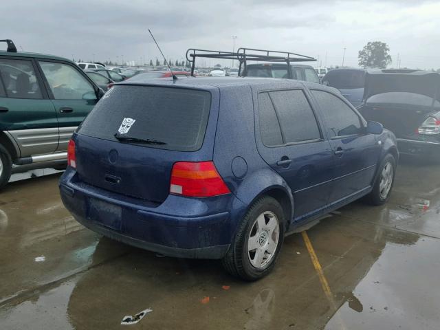 9BWGT61J014063275 - 2001 VOLKSWAGEN GOLF GLS BLUE photo 4