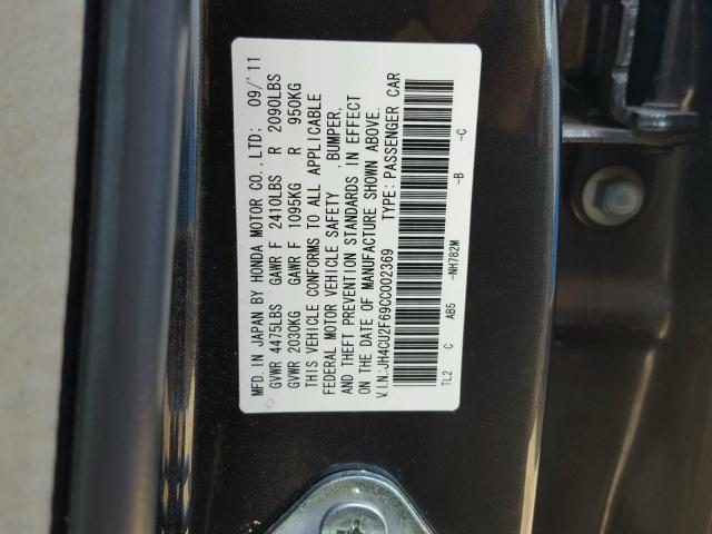 JH4CU2F69CC002369 - 2012 ACURA TSX TECH GRAY photo 10