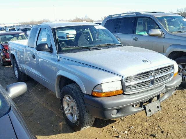 1D7GL12K24S589501 - 2004 DODGE DAKOTA SXT SILVER photo 1