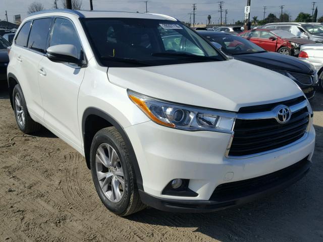 5TDJKRFH8ES048284 - 2014 TOYOTA HIGHLANDER WHITE photo 1