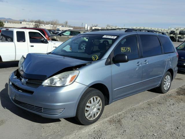 5TDZA23C95S356246 - 2005 TOYOTA SIENNA CE BLUE photo 2