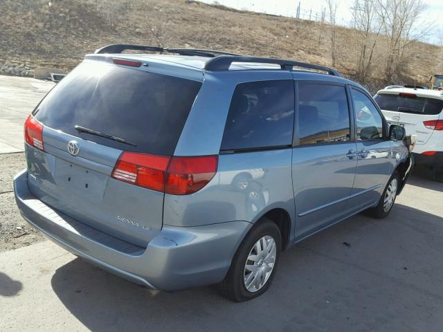 5TDZA23C95S356246 - 2005 TOYOTA SIENNA CE BLUE photo 4