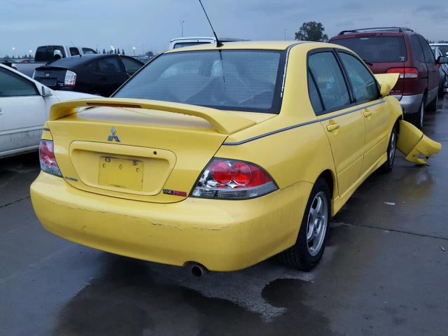 JA3AJ86E54U018879 - 2004 MITSUBISHI LANCER OZ YELLOW photo 4