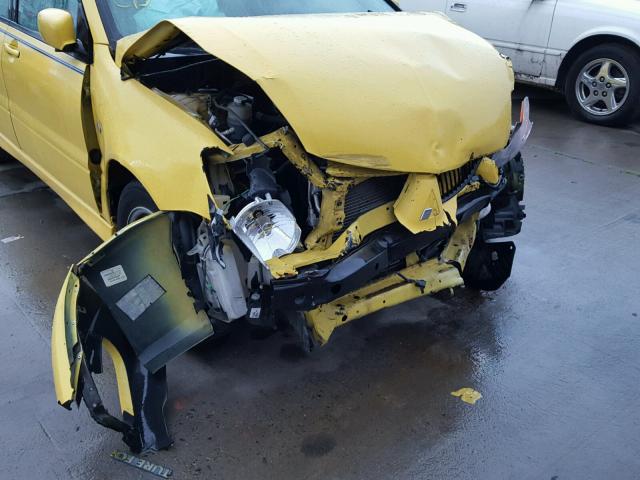 JA3AJ86E54U018879 - 2004 MITSUBISHI LANCER OZ YELLOW photo 9