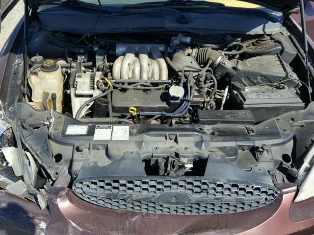 1FAFP5328YG157347 - 2000 FORD TAURUS SE BURGUNDY photo 7