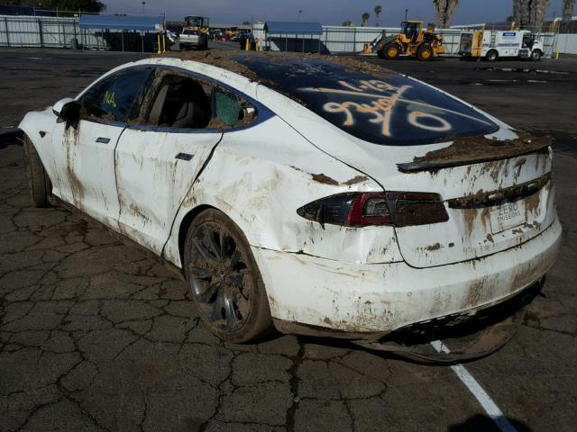 5YJSA1DP9DFP26045 - 2013 TESLA MODEL S WHITE photo 3