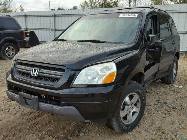 2HKYF18133H575186 - 2003 HONDA PILOT LX BLACK photo 2