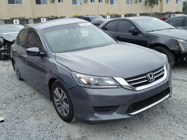 1HGCR2F33EA076539 - 2014 HONDA ACCORD LX GRAY photo 1