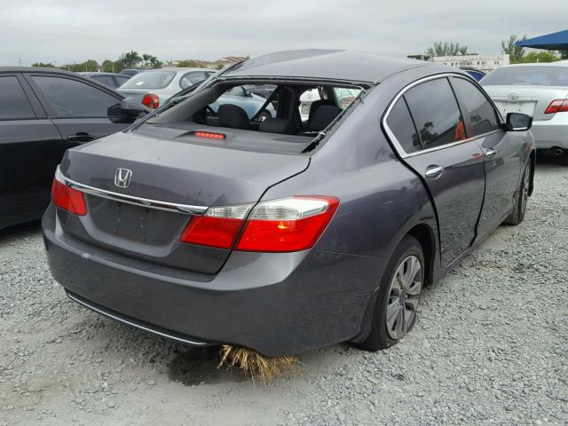 1HGCR2F33EA076539 - 2014 HONDA ACCORD LX GRAY photo 4