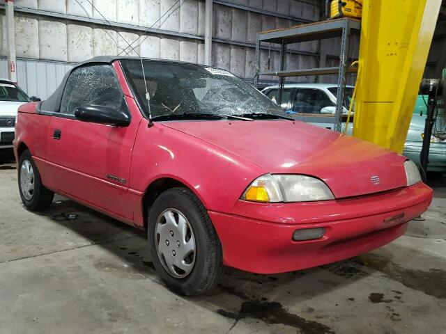 JG1MR3363MK620711 - 1991 GEO METRO LSI RED photo 1