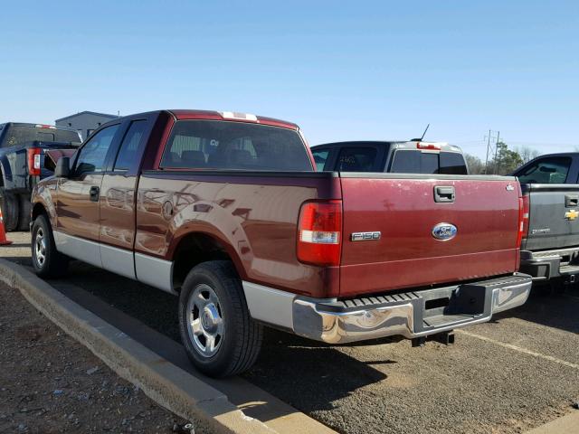 1FTPX12566NA60160 - 2006 FORD F150 MAROON photo 3