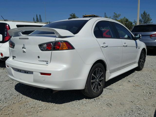 JA32V2FW8GU011492 - 2016 MITSUBISHI LANCER ES WHITE photo 4