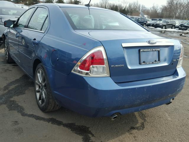 3FAHP08169R164917 - 2009 FORD FUSION SEL BLUE photo 3