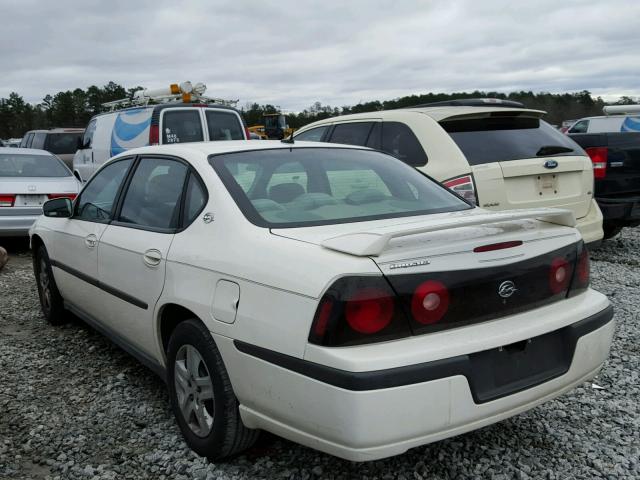 2G1WF52E259370581 - 2005 CHEVROLET IMPALA WHITE photo 3