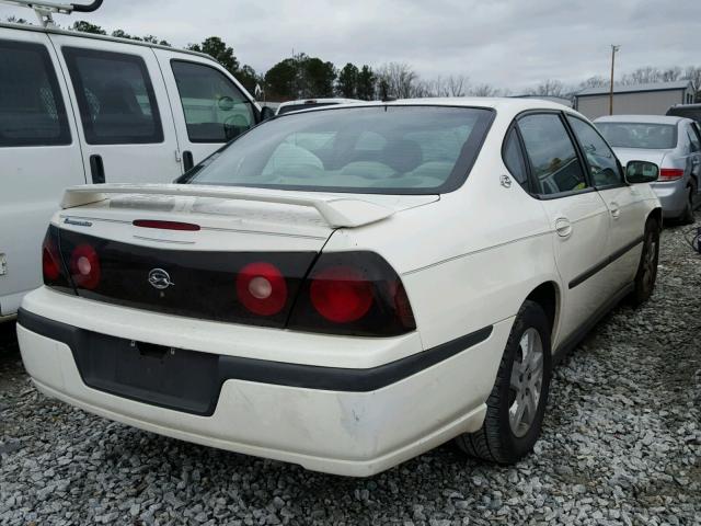 2G1WF52E259370581 - 2005 CHEVROLET IMPALA WHITE photo 4