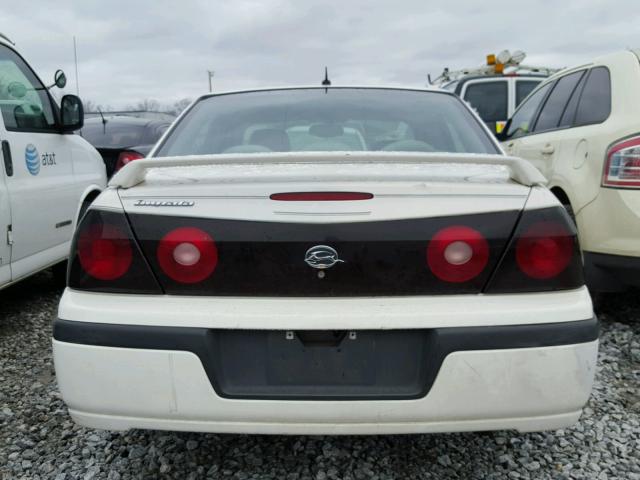 2G1WF52E259370581 - 2005 CHEVROLET IMPALA WHITE photo 9