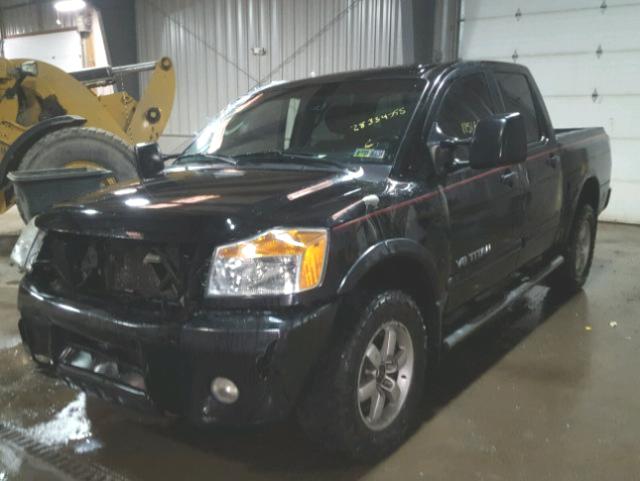 1N6AA0EC0BN317333 - 2011 NISSAN TITAN S BLACK photo 2