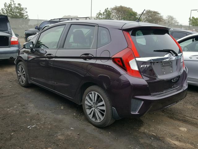 3HGGK5H80FM710216 - 2015 HONDA FIT EX PURPLE photo 3