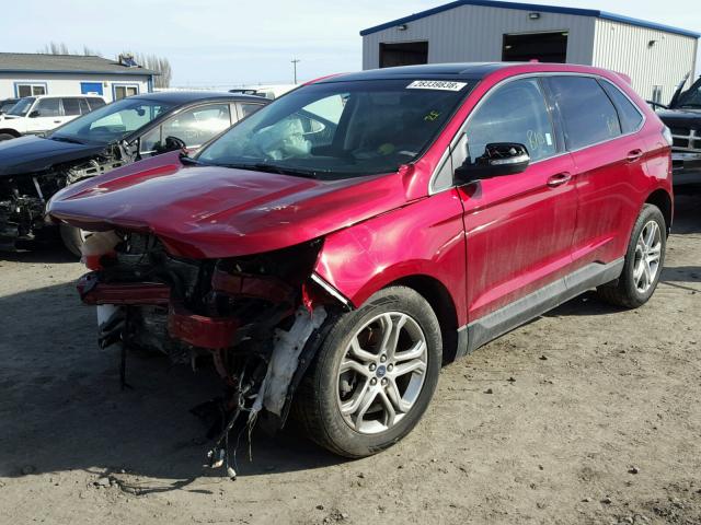 2FMPK4K85GBB31822 - 2016 FORD EDGE TITAN RED photo 2