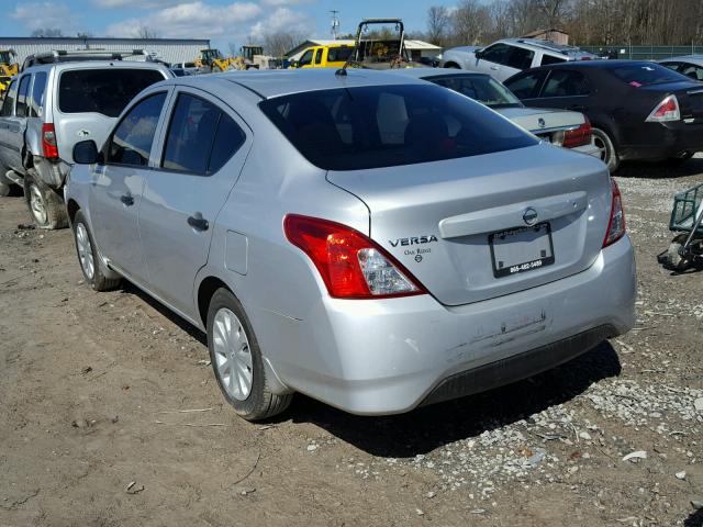 3N1CN7AP4FL824620 - 2015 NISSAN VERSA S SILVER photo 3