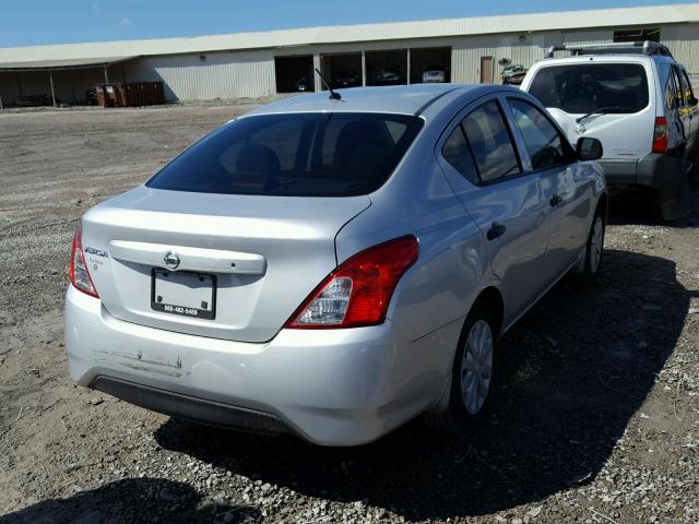 3N1CN7AP4FL824620 - 2015 NISSAN VERSA S SILVER photo 4