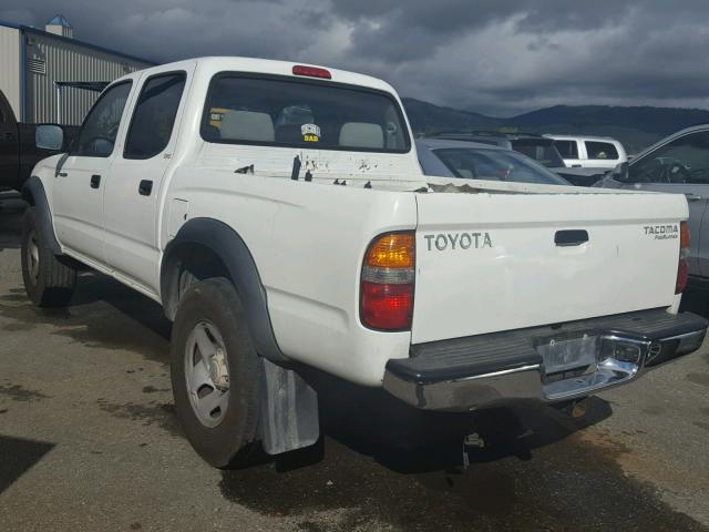 5TEGM92N83Z227411 - 2003 TOYOTA TACOMA DOU WHITE photo 3