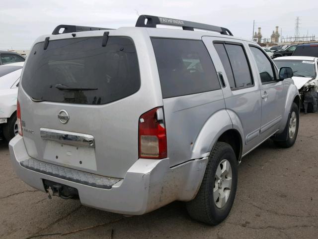 5N1AR18U66C611080 - 2006 NISSAN PATHFINDER SILVER photo 4