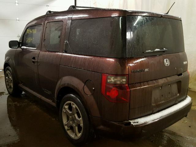 5J6YH17937L004312 - 2007 HONDA ELEMENT SC BROWN photo 3