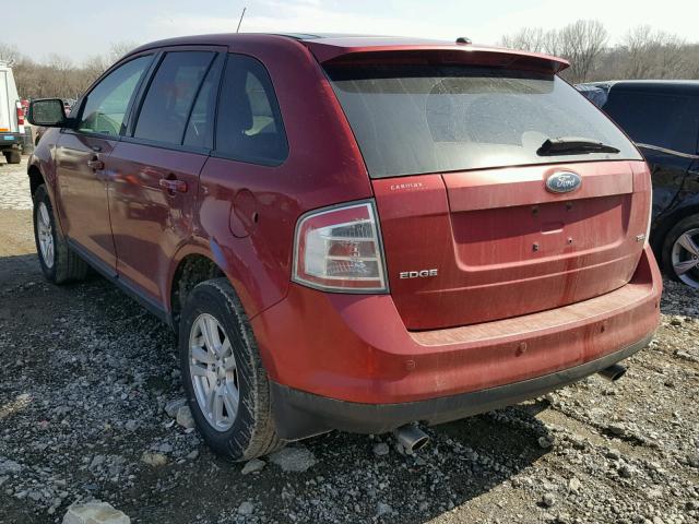 2FMDK39C27BA72123 - 2007 FORD EDGE SEL P RED photo 3