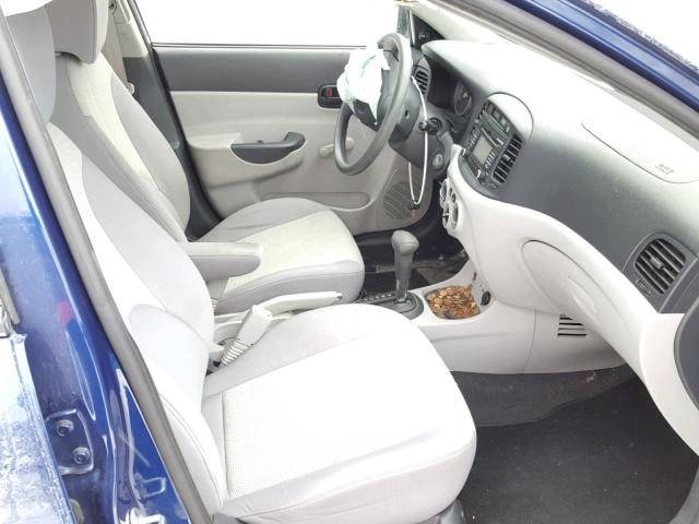 KMHCN4AC6AU416204 - 2010 HYUNDAI ACCENT GLS BLUE photo 5