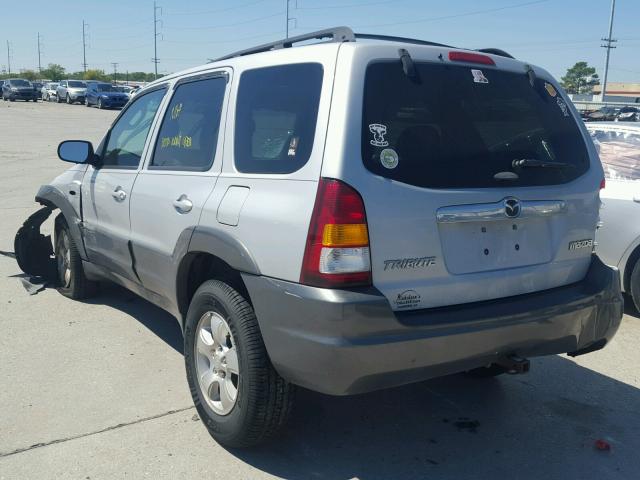 4F2CZ04103KM26060 - 2003 MAZDA TRIBUTE LX SILVER photo 3