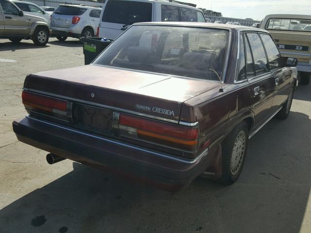 JT2MX73EXH0128408 - 1987 TOYOTA CRESSIDA L MAROON photo 4