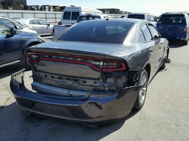 2C3CDXBG7FH741887 - 2015 DODGE CHARGER SE CHARCOAL photo 4