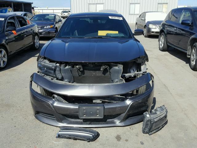 2C3CDXBG7FH741887 - 2015 DODGE CHARGER SE CHARCOAL photo 9