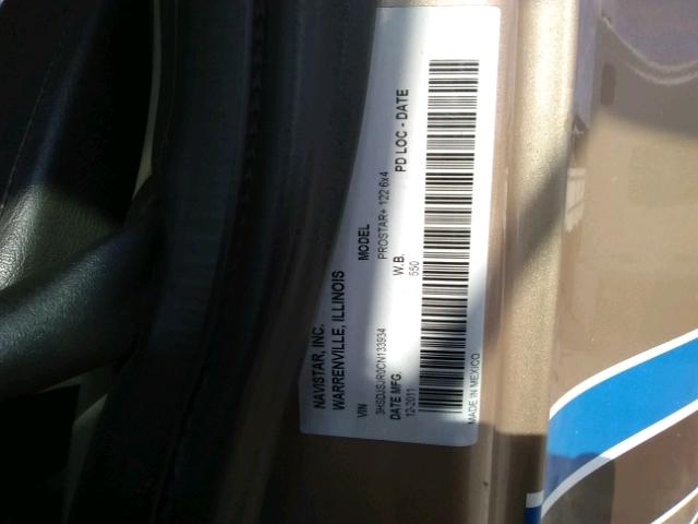 3HSDJSJR0CN133934 - 2012 INTERNATIONAL PROSTAR ოქროსფერი ფოტო 10