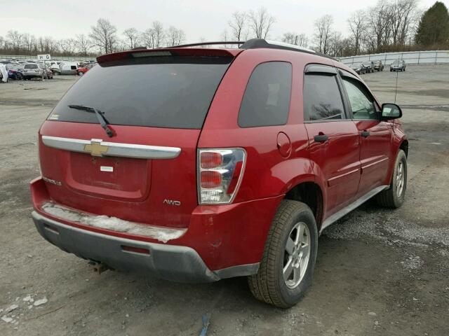 2CNDL23F056061296 - 2005 CHEVROLET EQUINOX LS MAROON photo 4