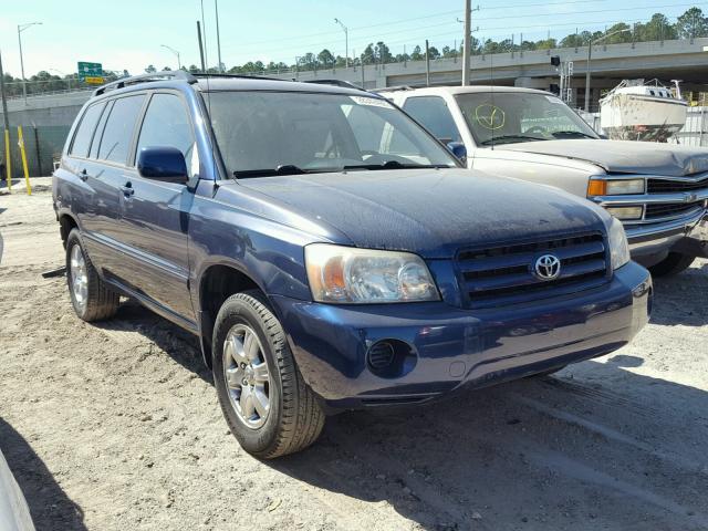 JTEDP21A960112767 - 2006 TOYOTA HIGHLANDER BLUE photo 1