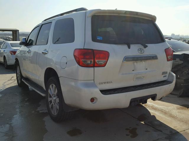 5TDDW5G12ES096004 - 2014 TOYOTA SEQUOIA PL WHITE photo 3