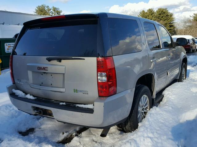 1GKFK13589R118330 - 2009 GMC YUKON HYBR GRAY photo 4