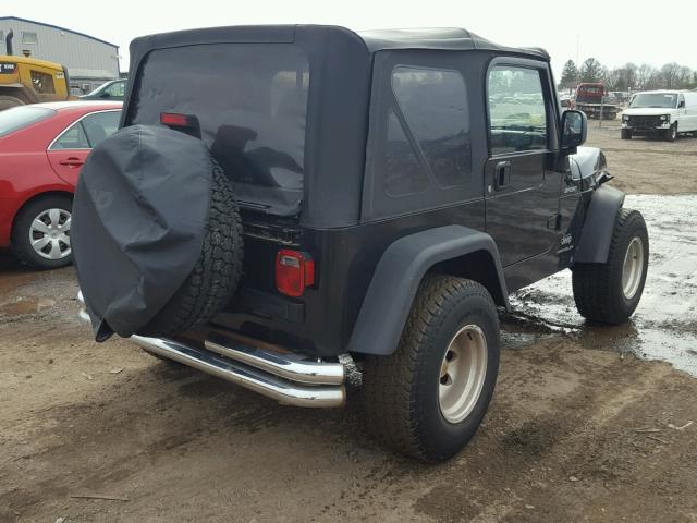 1J4FA49S26P704651 - 2006 JEEP WRANGLER / BLACK photo 4